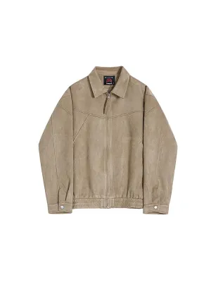 672 Nakamura Suede Zip-Through Jacket