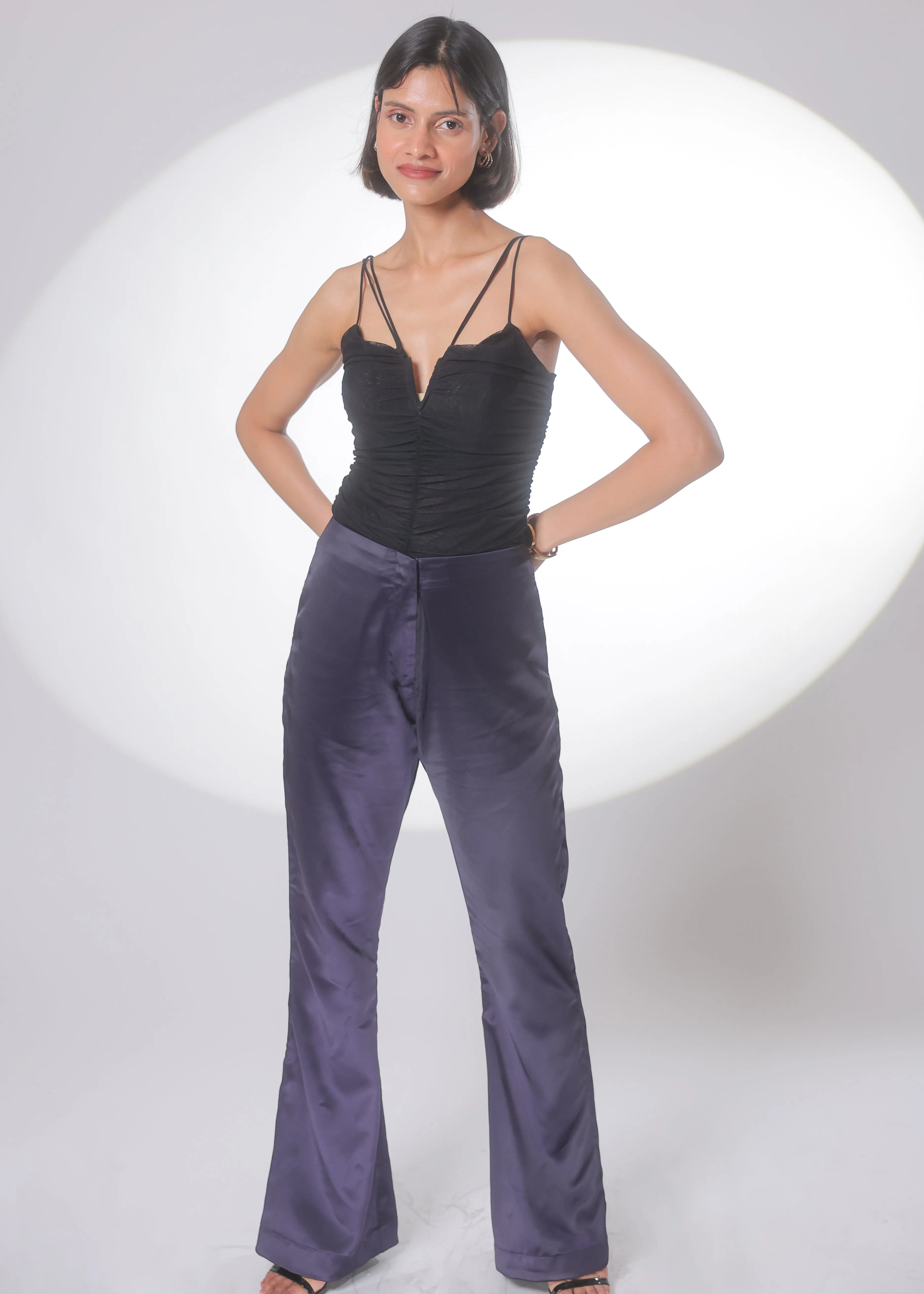 Alexis Satin High waist Trousers