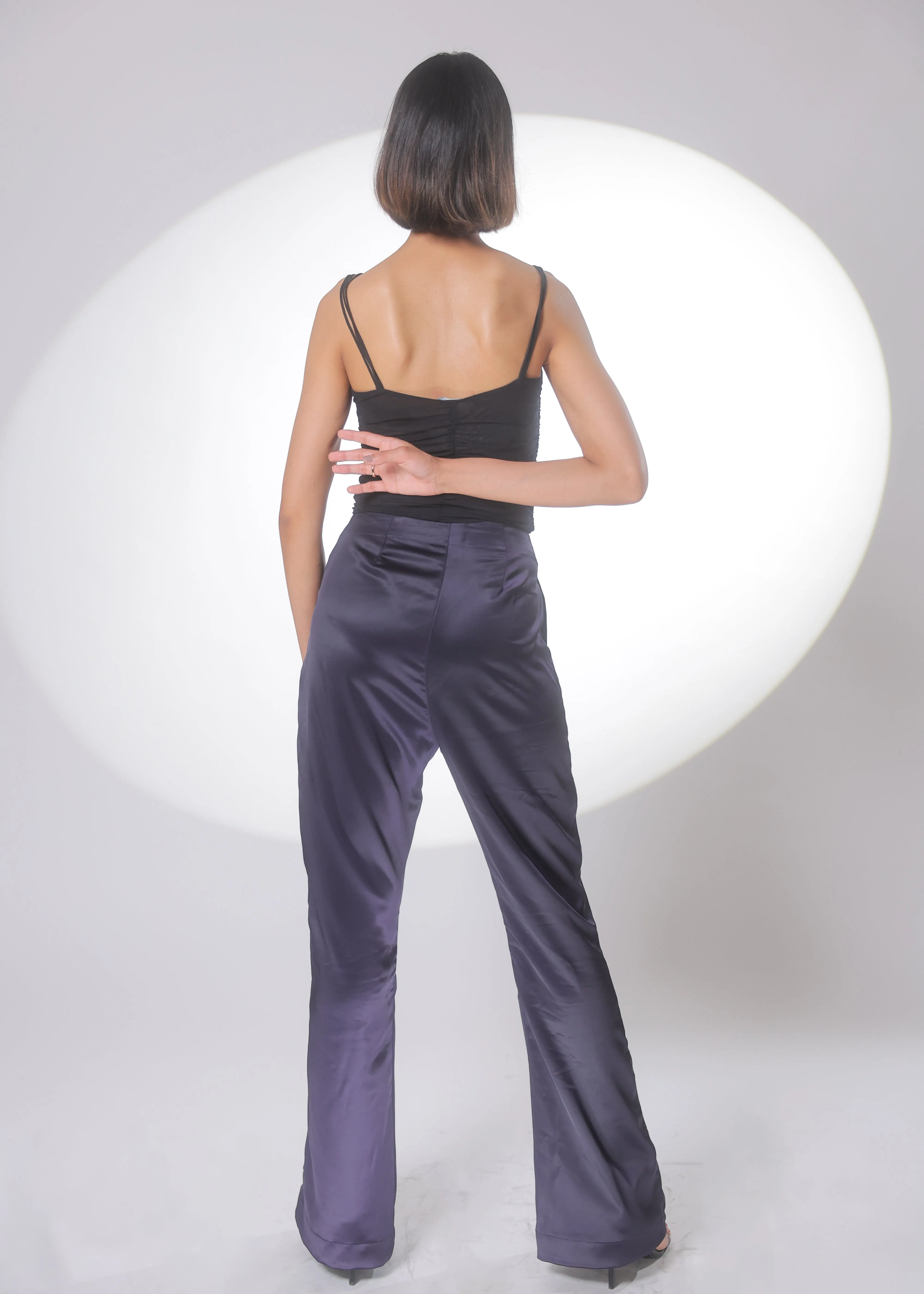 Alexis Satin High waist Trousers