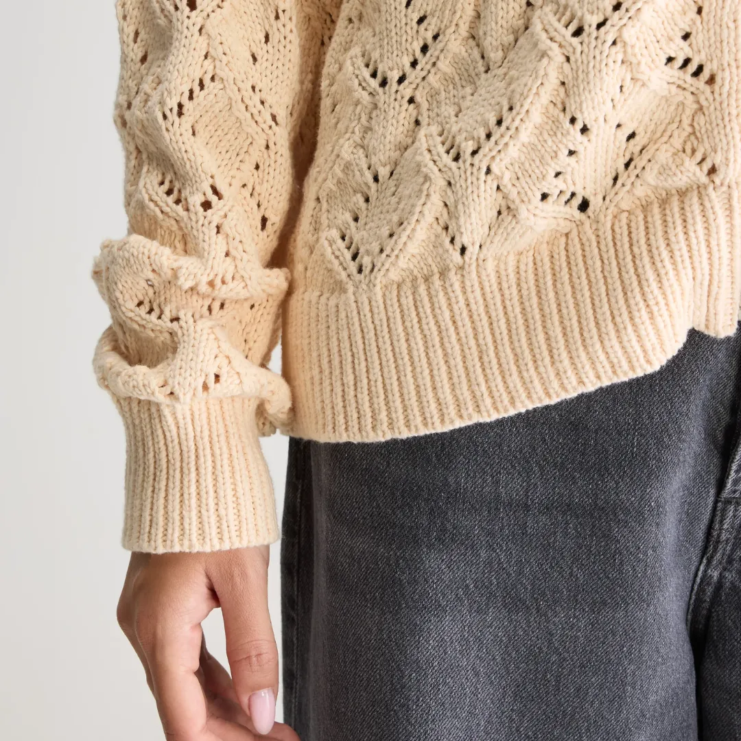 Allady Zipped Cardigan (Ivory)