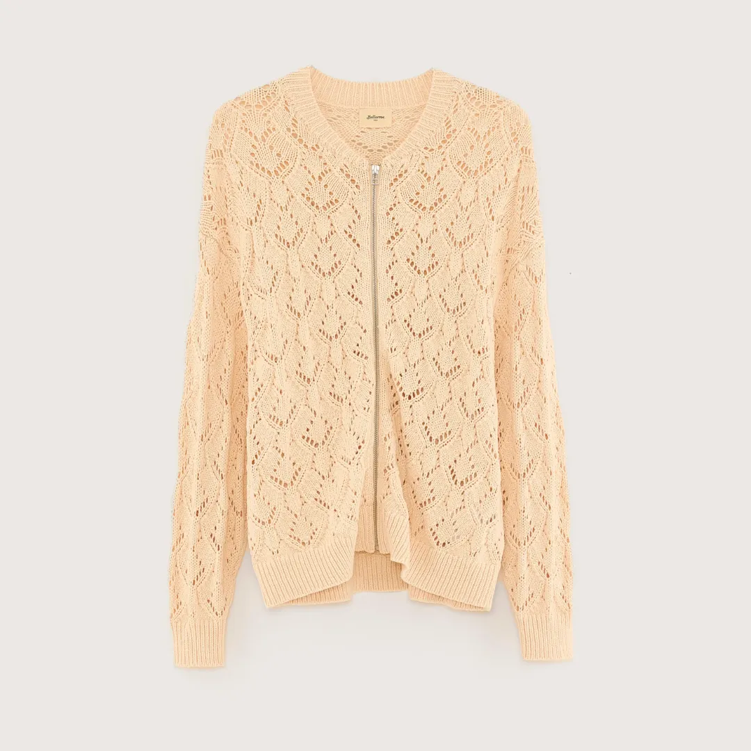 Allady Zipped Cardigan (Ivory)