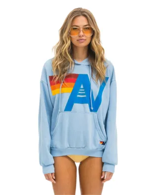 AVIATOR NATION  LOGO STITCH UNISEX PULLOVER RELAXED HOODIE - ICE
