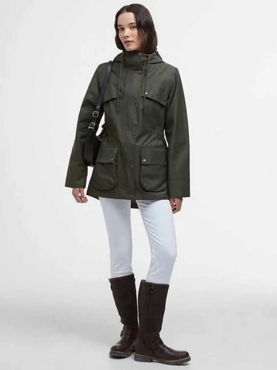 BARBOUR Maple Waterproof Jacket - Women's - Olive/Ancient Tartan
