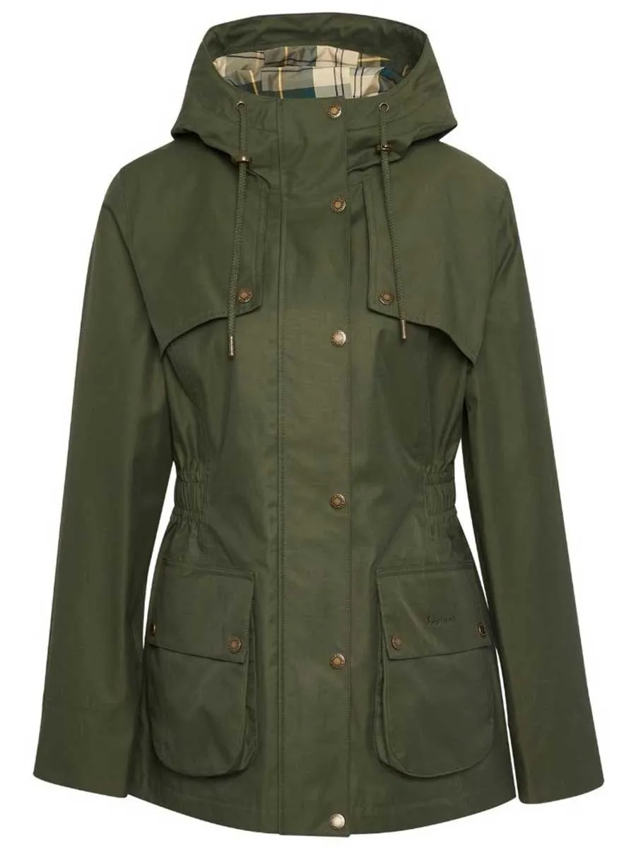 BARBOUR Maple Waterproof Jacket - Women's - Olive/Ancient Tartan