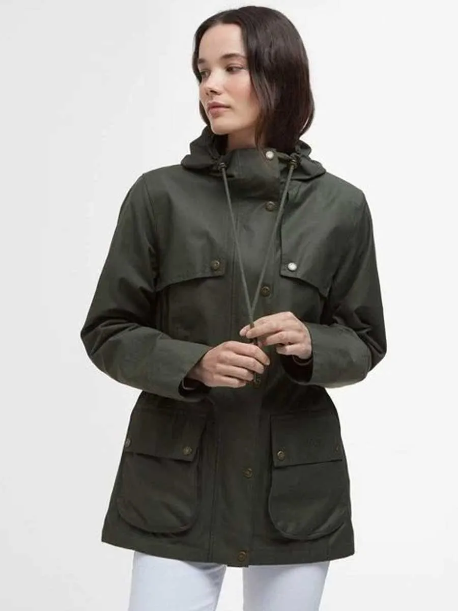 BARBOUR Maple Waterproof Jacket - Women's - Olive/Ancient Tartan