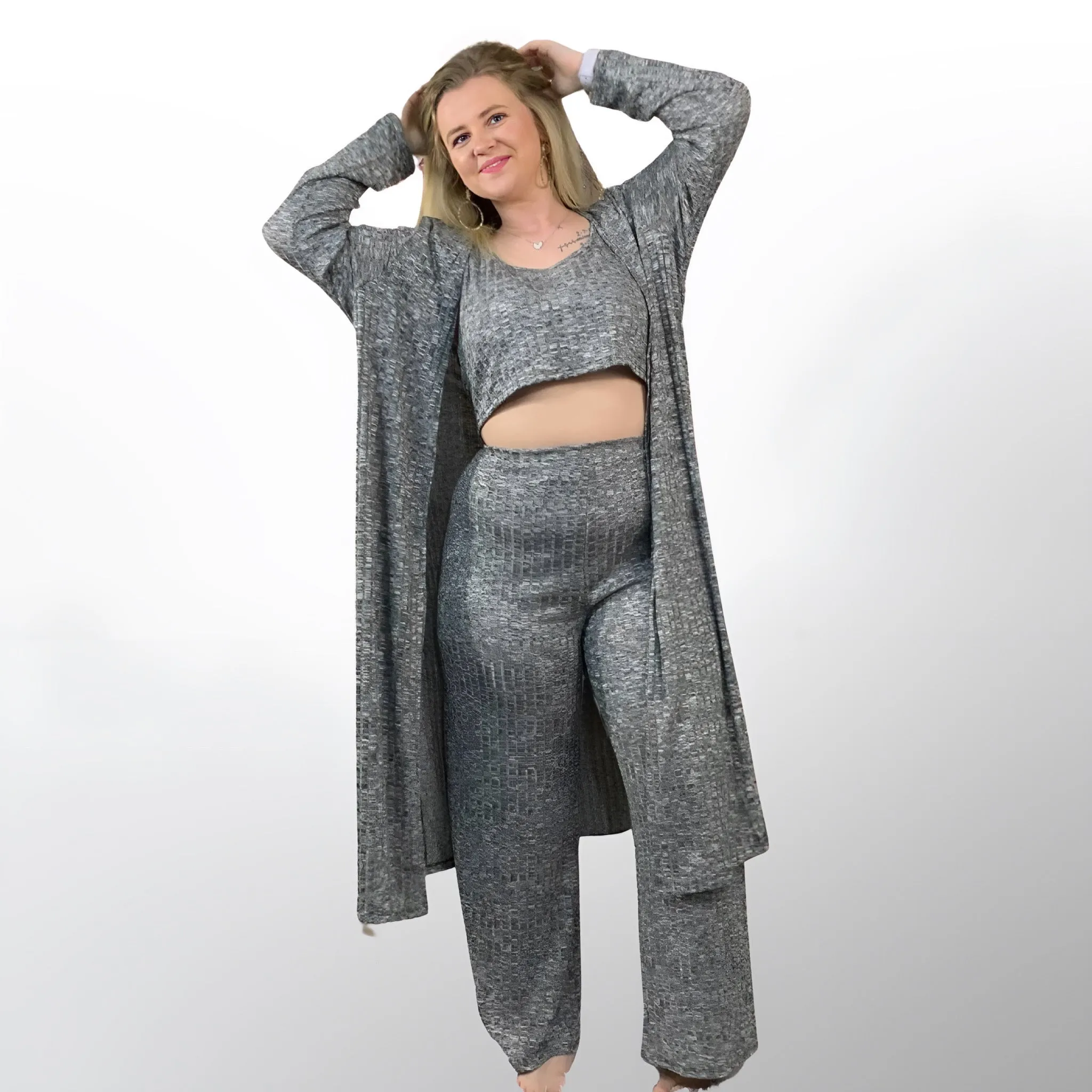 Bella Nights 3 Piece Loungewear Plus
