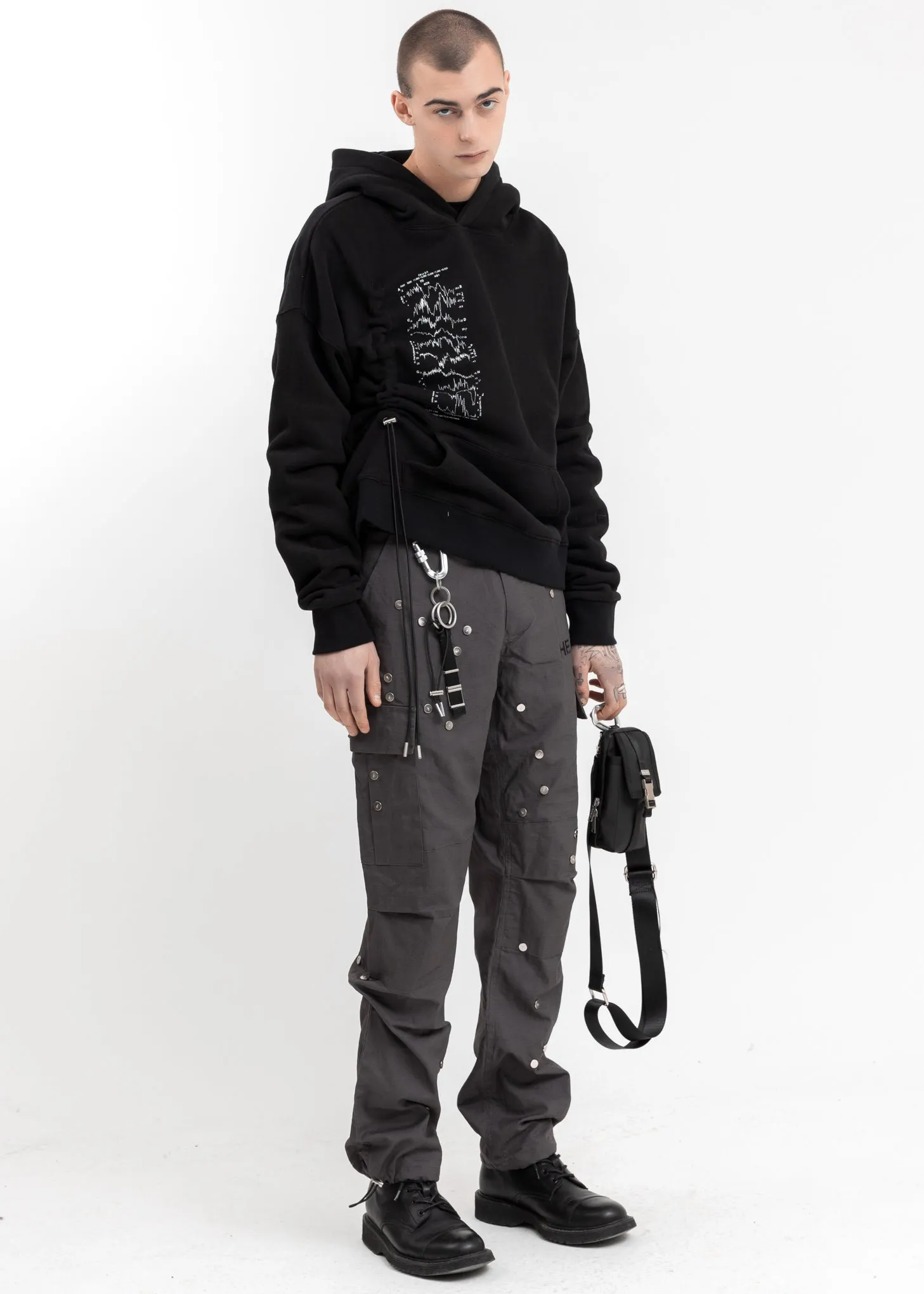 Black Hoodie w Drawstring