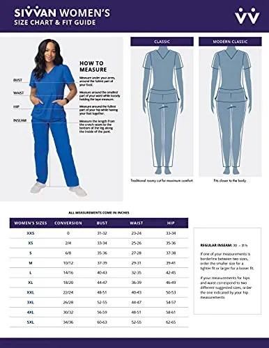 Black Scrubs for Ladies - Long Sleeve Comfort Underscrub Tee - SIVVAN Womens Fall Fashion