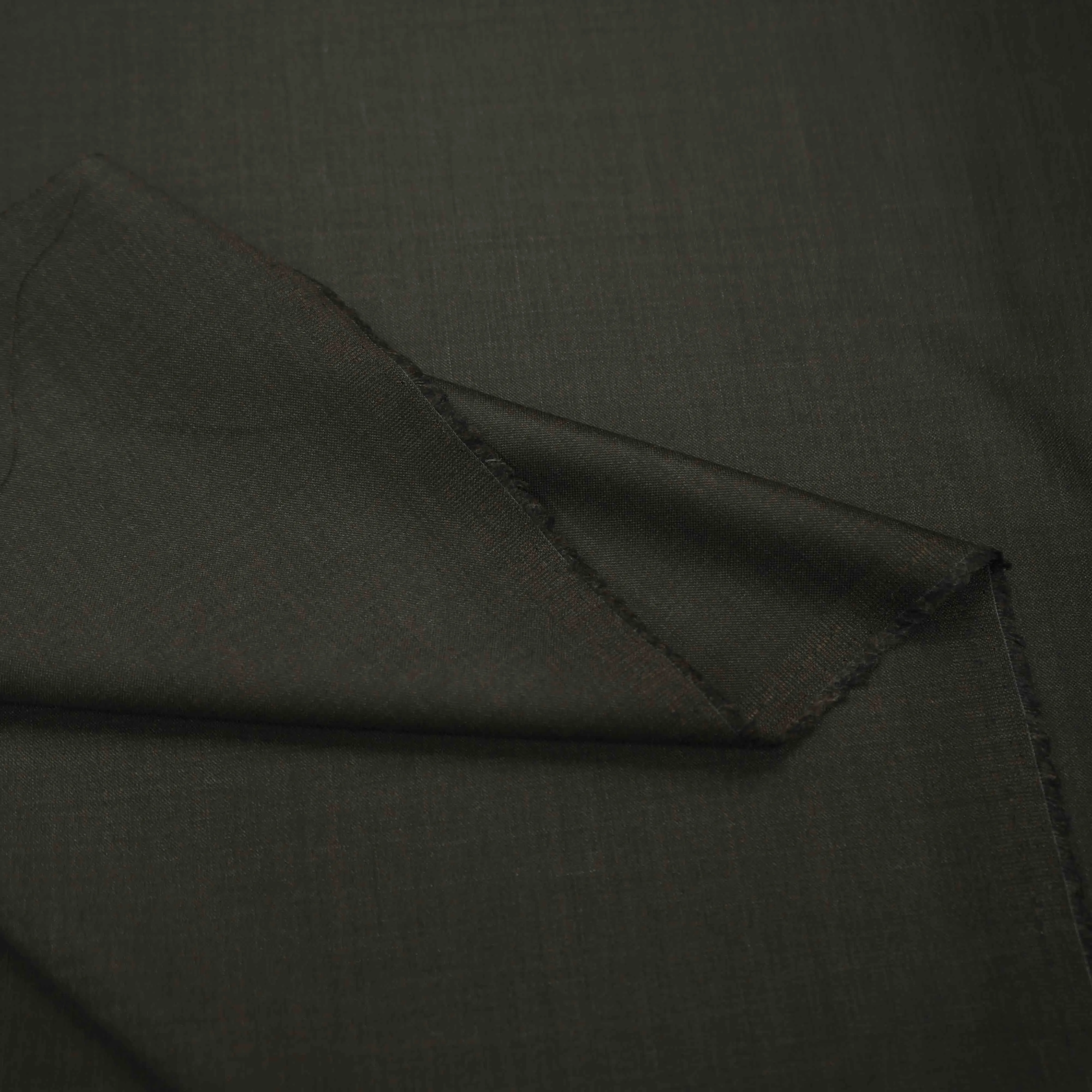 Brown Solid Plain Loro Piana Australis Wool Super 150's Fabric