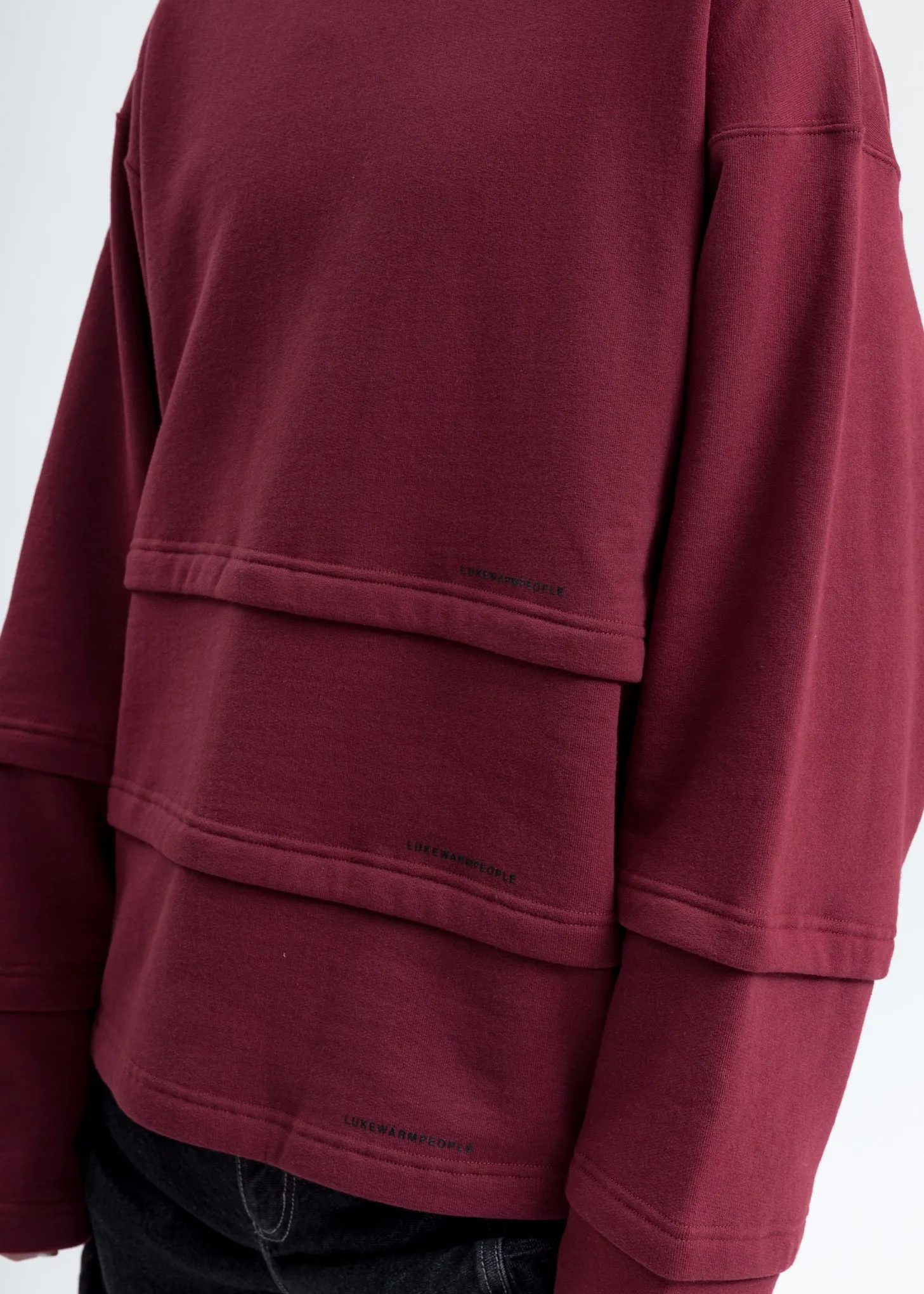 Burgundy Triple Layer Sweatshirt
