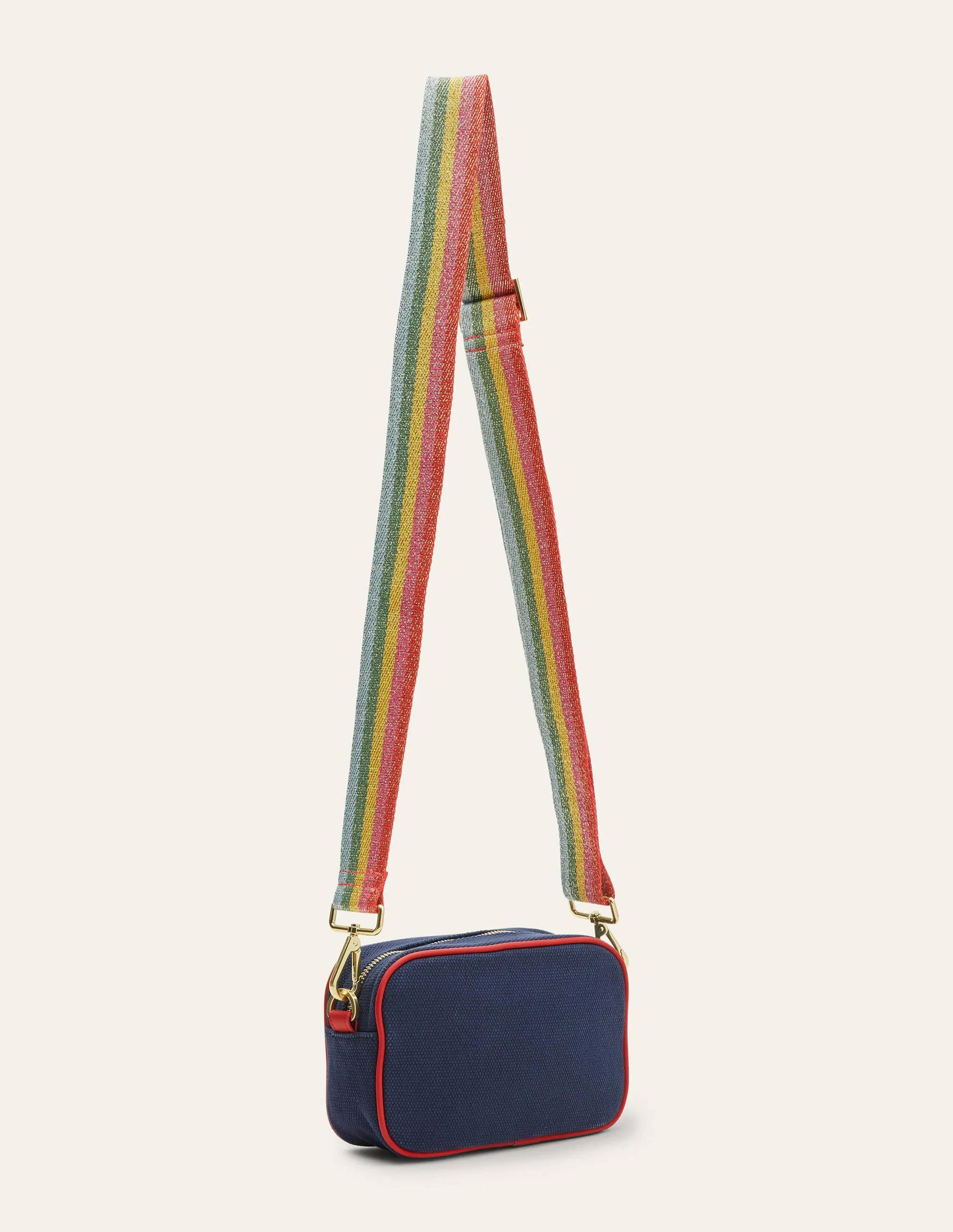 Canvas Crossbody Bag-Navy