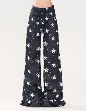 Casual Flared Star Lazy Pants