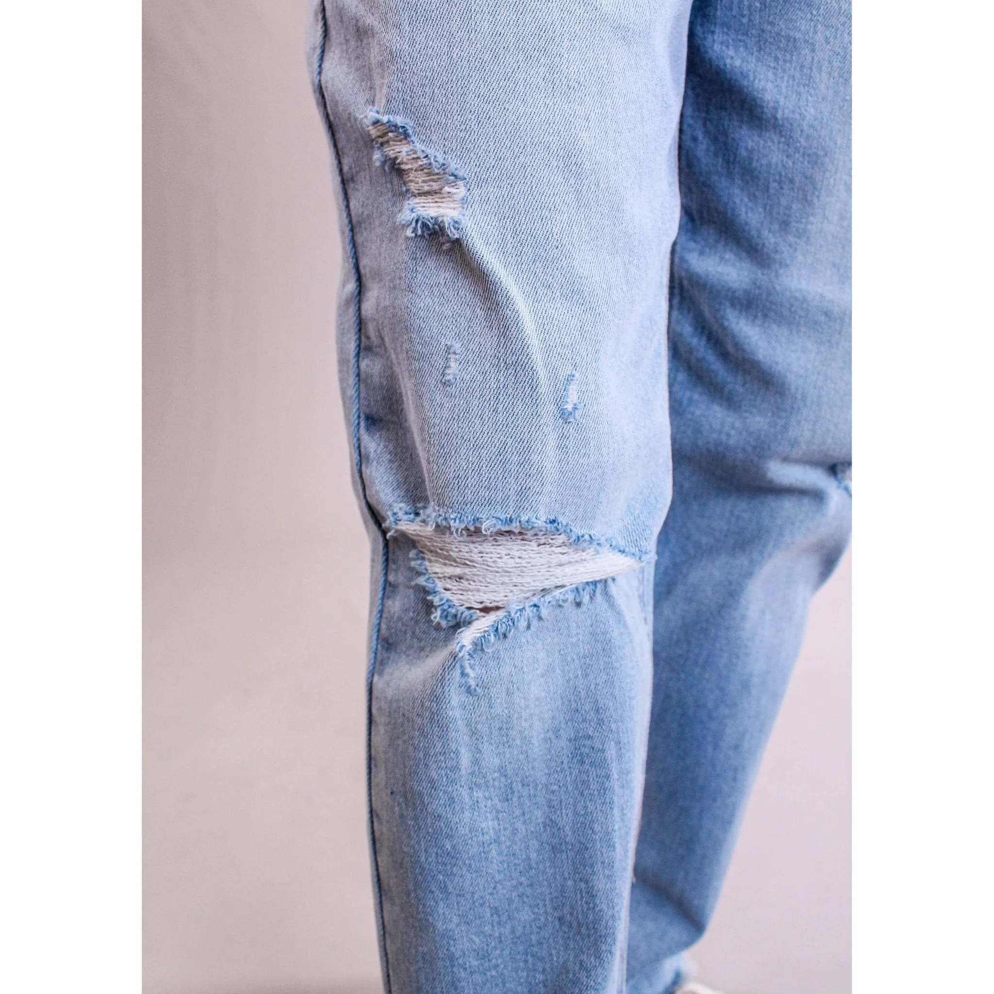 Cello High Rise Distressed Mom Jean