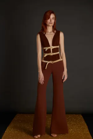 Chic V-Neck Wide-Leg Jumpsuit