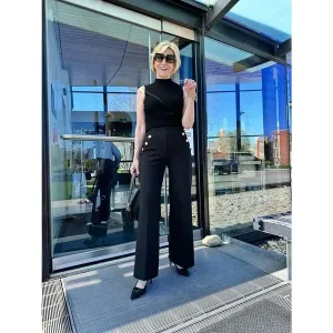 CHLOE - High-Waist Sailor Pants