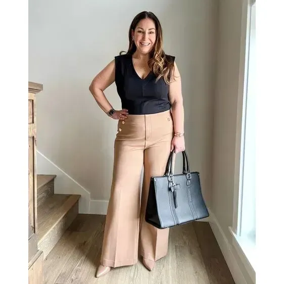 CHLOE - High-Waist Sailor Pants