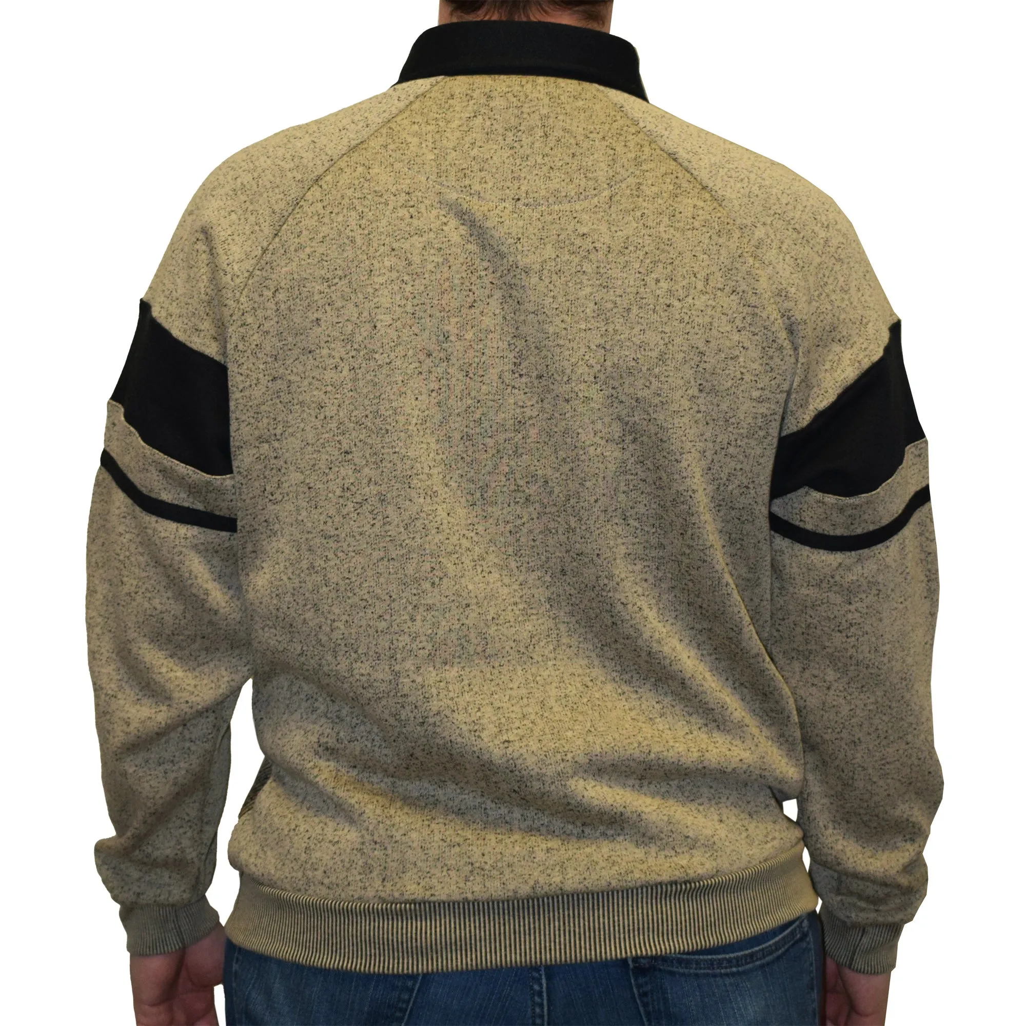 Classics by Palmland Two Tone Banded Bottom Shirt 6094-169B Big and Tall Taupe
