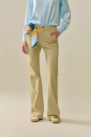 Comfy Stretcy Beige Flared Pants