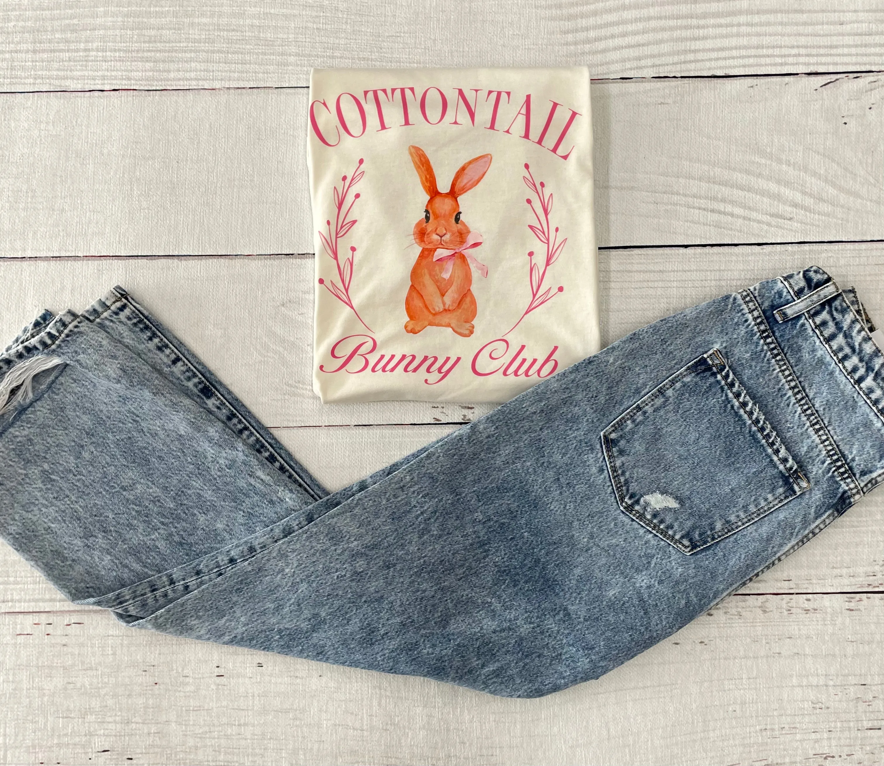 Cottontail Bunny Club Graphic Tee - Adult
