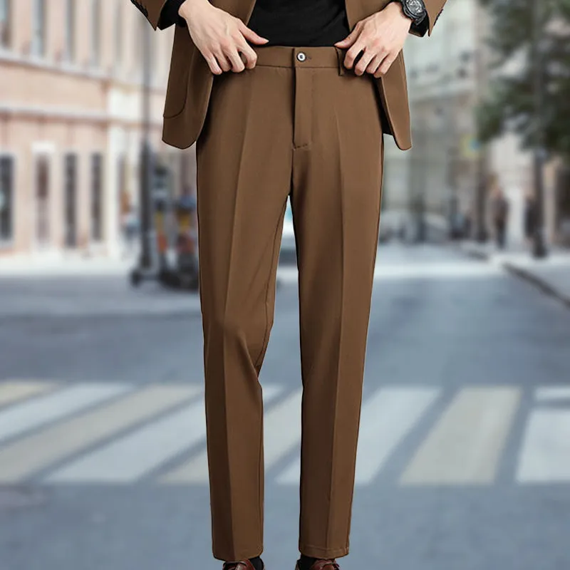 Couture Space Volcano Velvet Straight Leg Suit Pants
