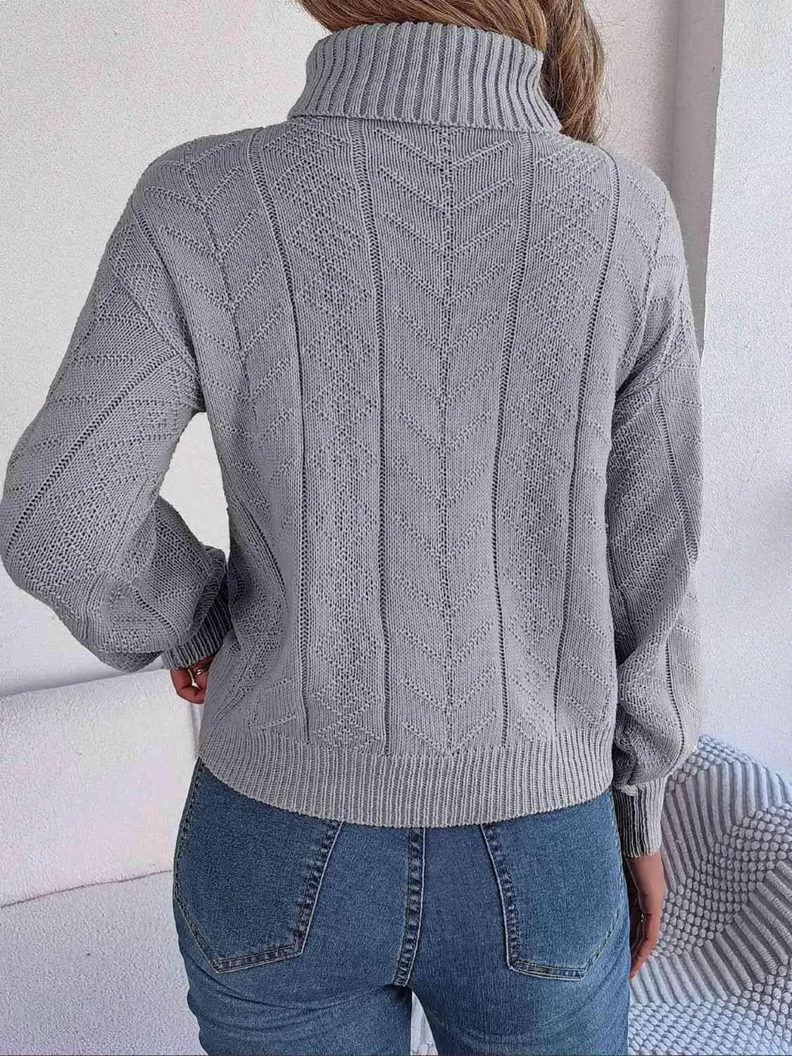 Cozy Favorite Cable Knit Turtleneck Sweater