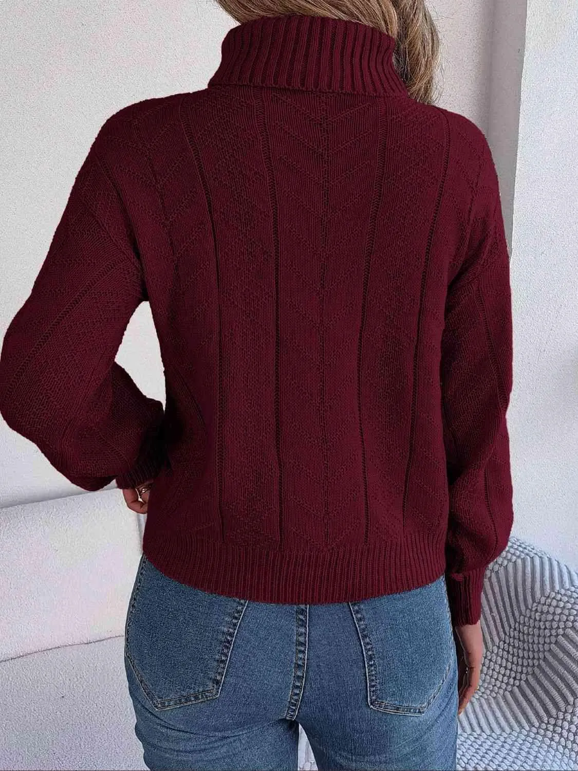 Cozy Favorite Cable Knit Turtleneck Sweater