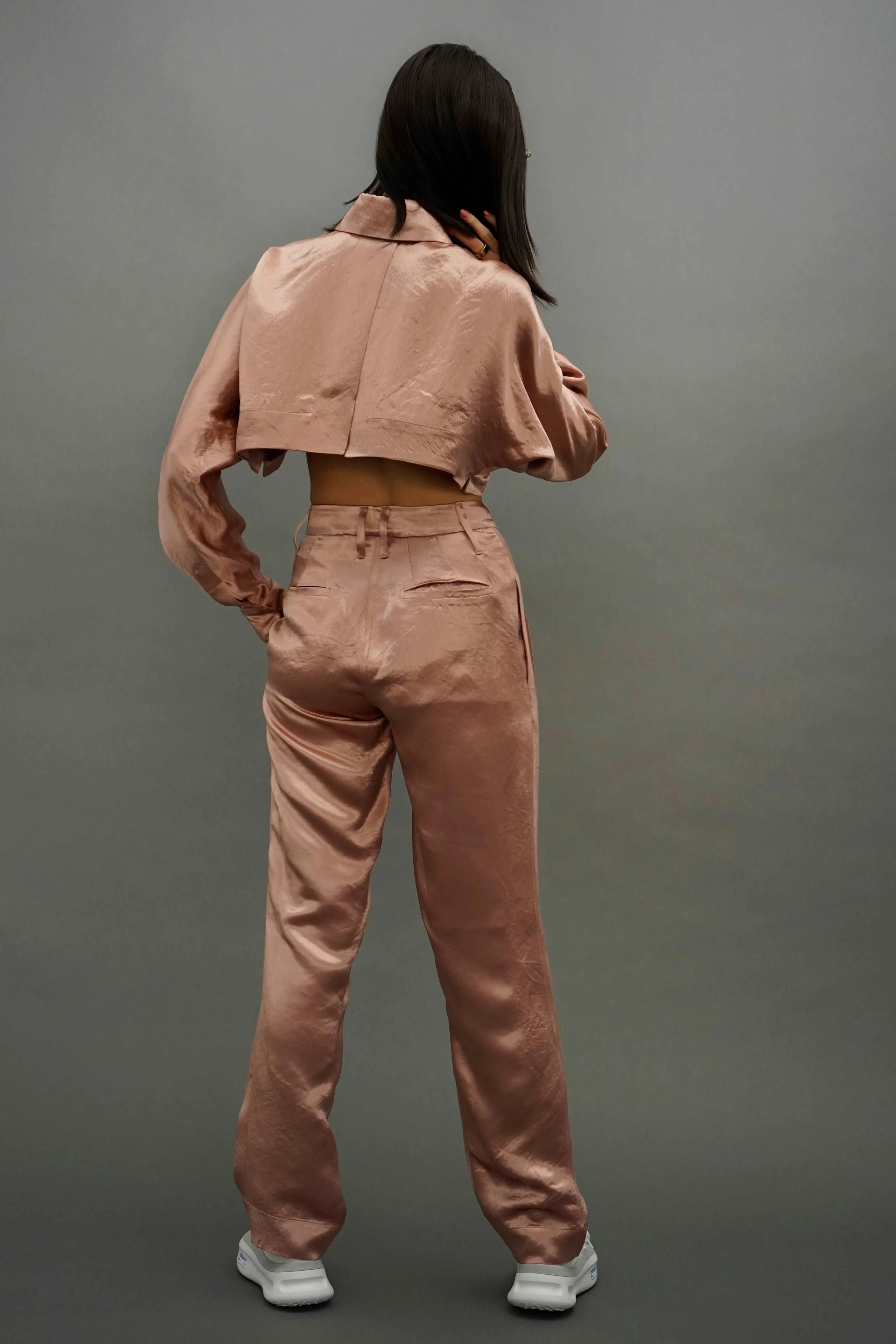 Dax Rose Pleated Full Pants