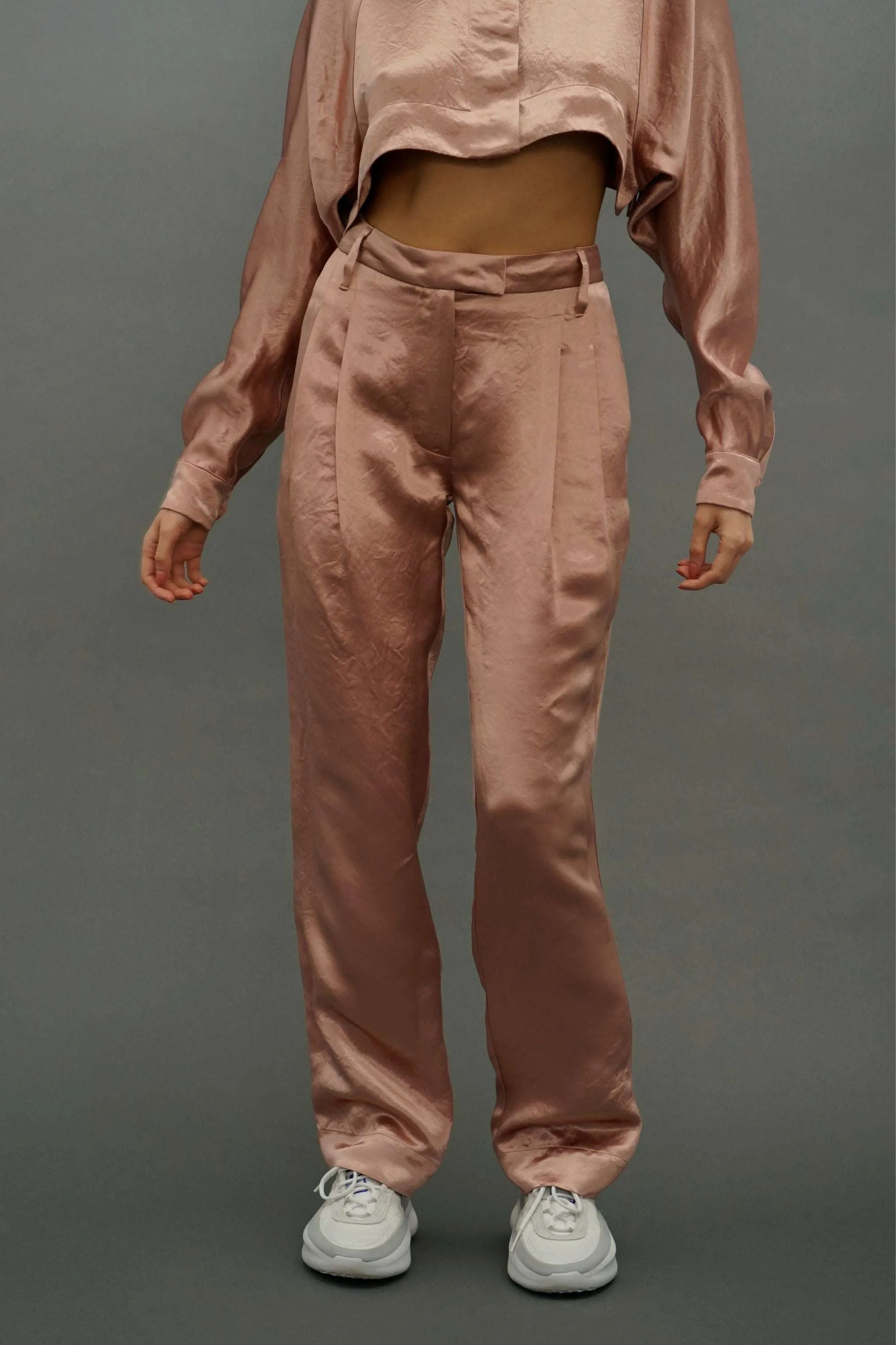 Dax Rose Pleated Full Pants