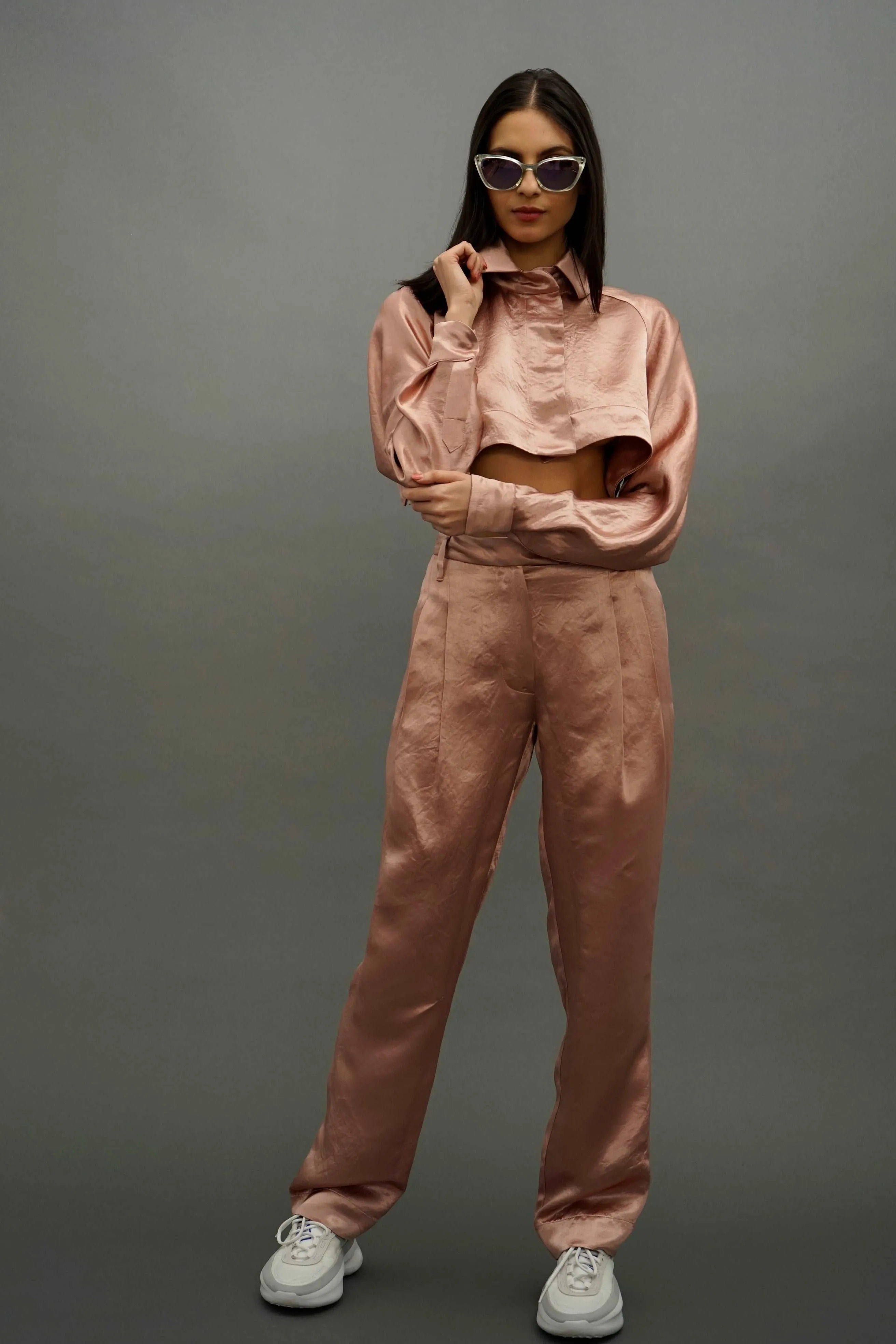 Dax Rose Pleated Full Pants