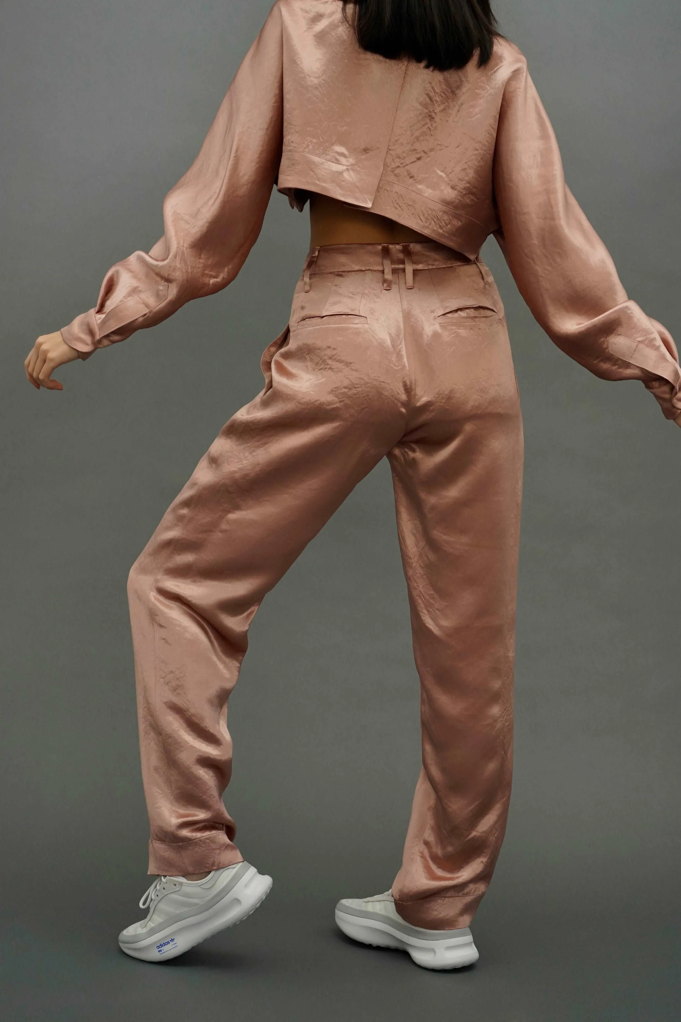 Dax Rose Pleated Full Pants