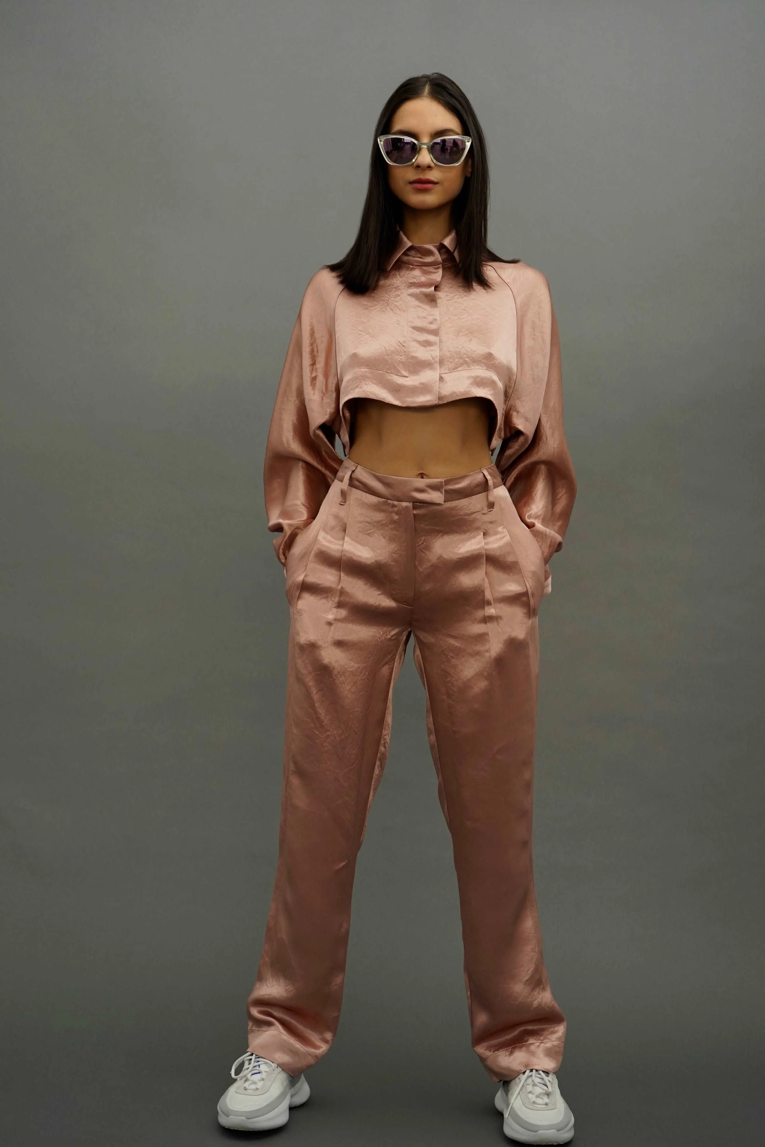 Dax Rose Pleated Full Pants