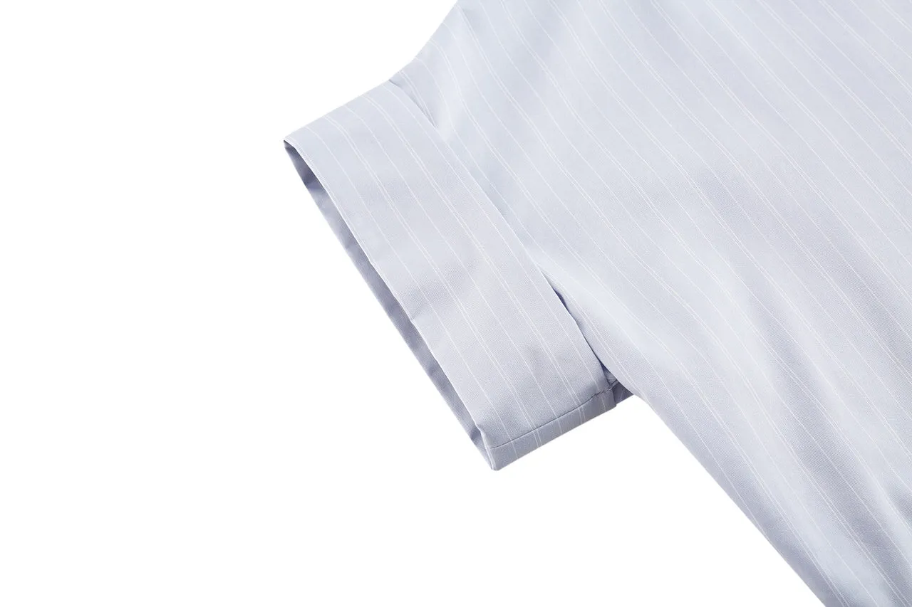 Diamond Cut Cotton Linen Stripe shirt