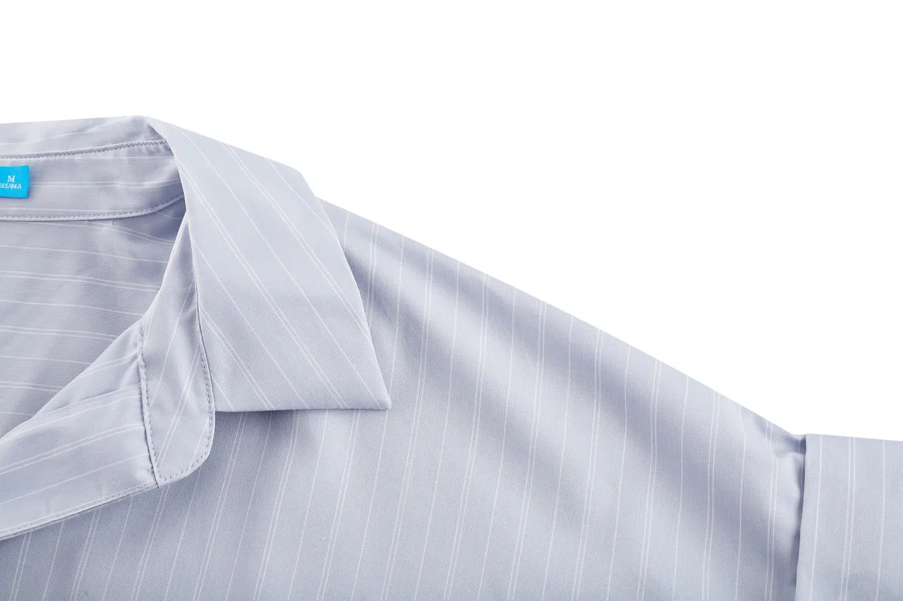 Diamond Cut Cotton Linen Stripe shirt