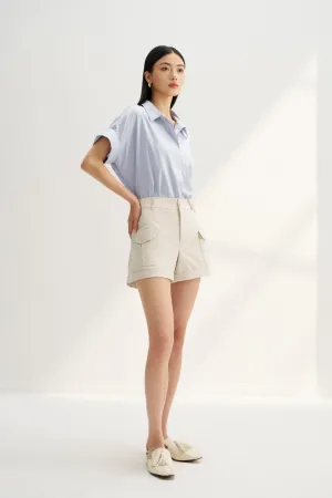 Diamond Cut Cotton Linen Stripe shirt