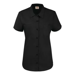 Dickies Women's 5350 Short-Sleeve Industrial Work Shirt - Durable Poplin, Wrinkle Resistant, Button-Up, Mitered Pockets, Versatile Fit | Sizes S-XL