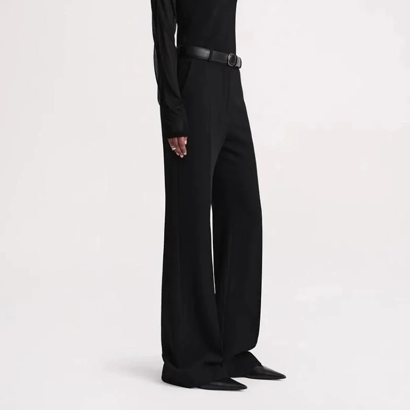 Elegant High-Waist Flared Trousers for Women