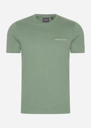 Embroidered t-shirt - duck green cove
