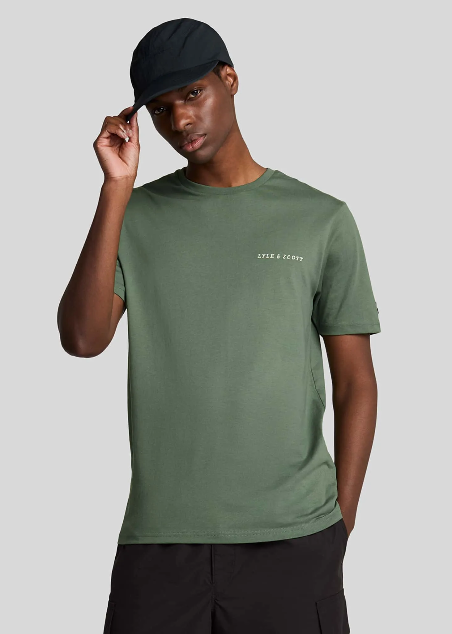 Embroidered t-shirt - duck green cove