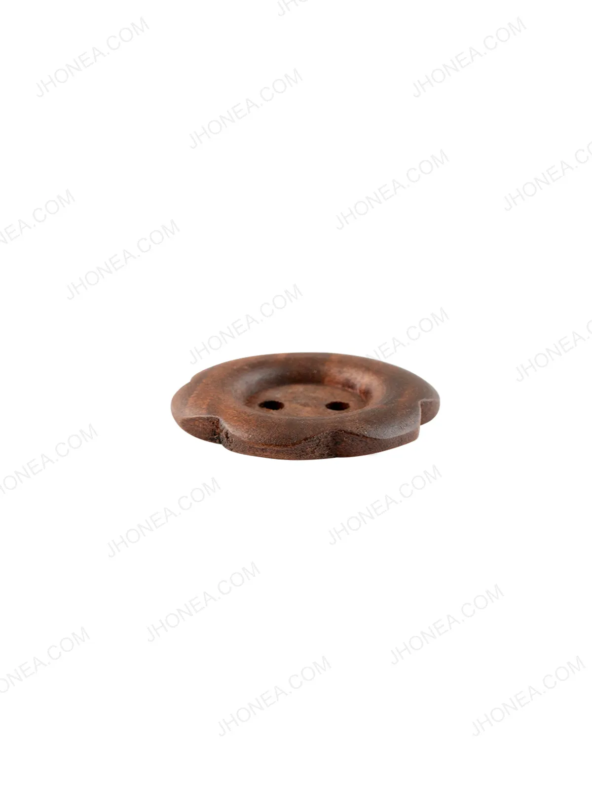 Flower Shape Round Natural Wooden Buttons