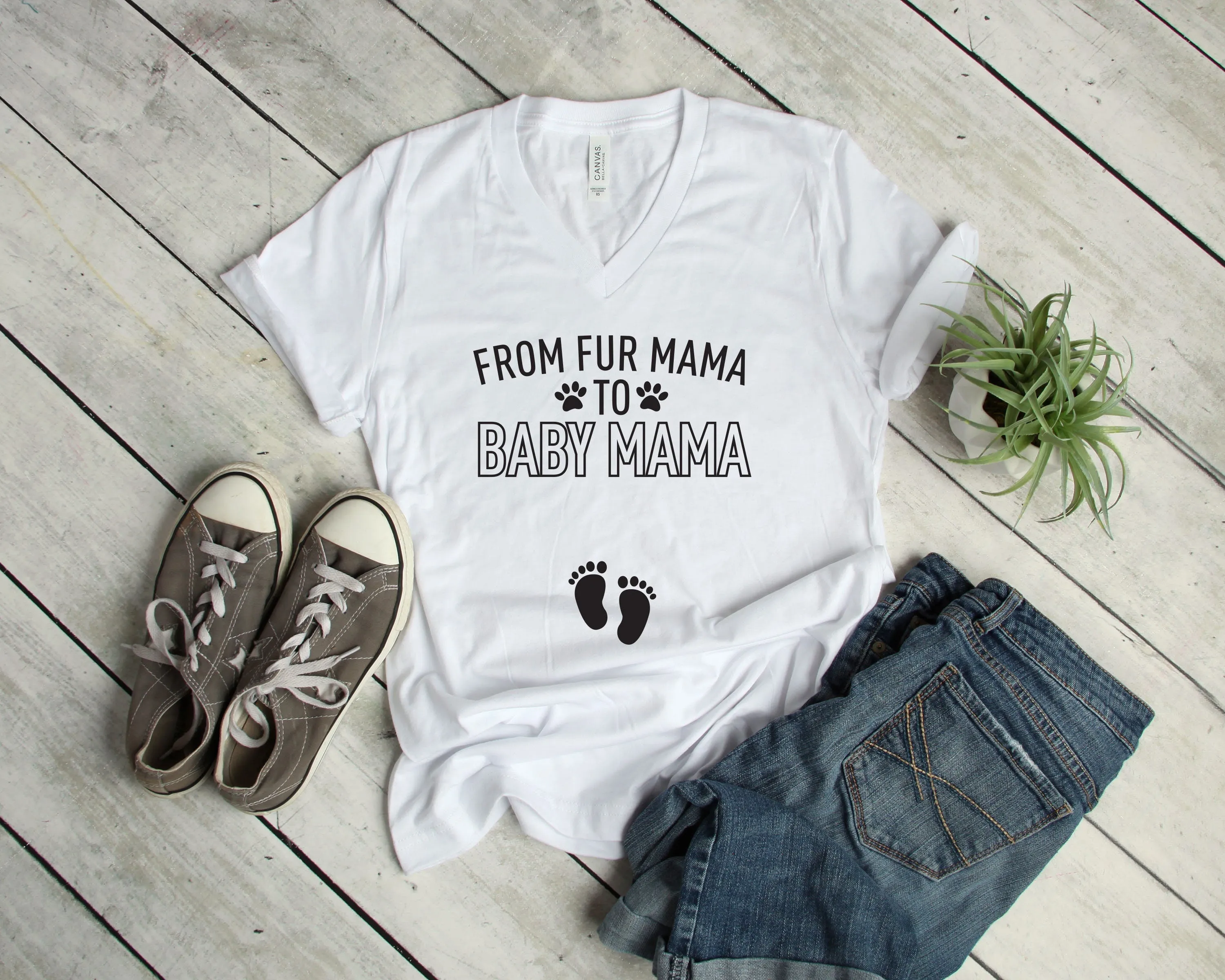 From Fur Mama to Baby Mama T-shirt - Mom to be Shirt - Mom to be Gift - New Mom Gift - Baby Announcement T Shirt