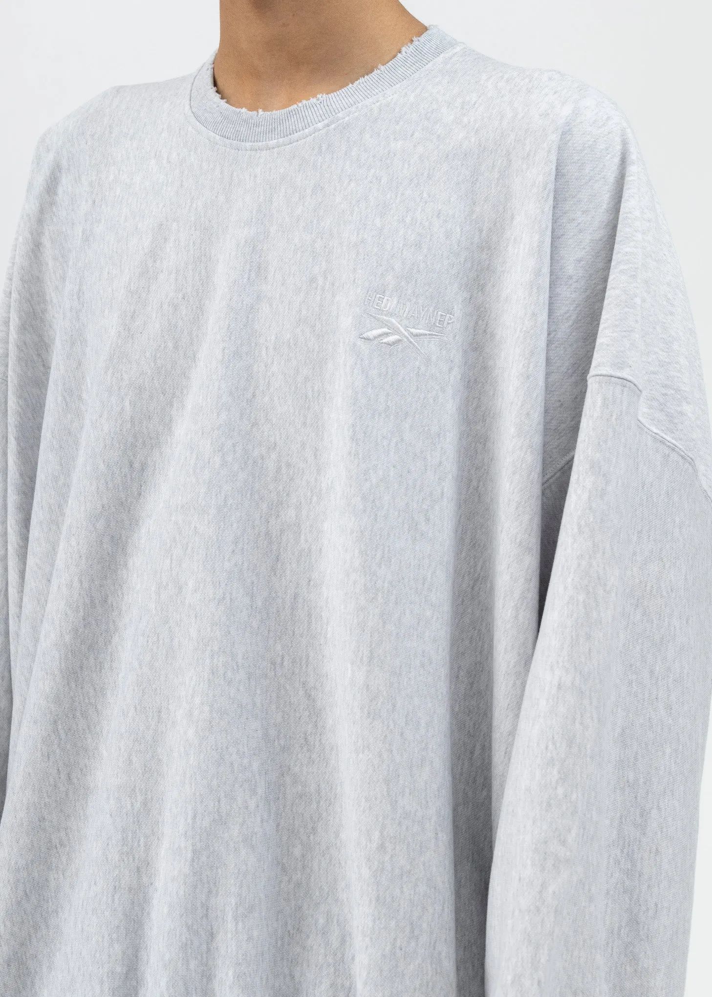 HED MAYNER X Reebok CREWNECK SWEATER GREY MELANGE