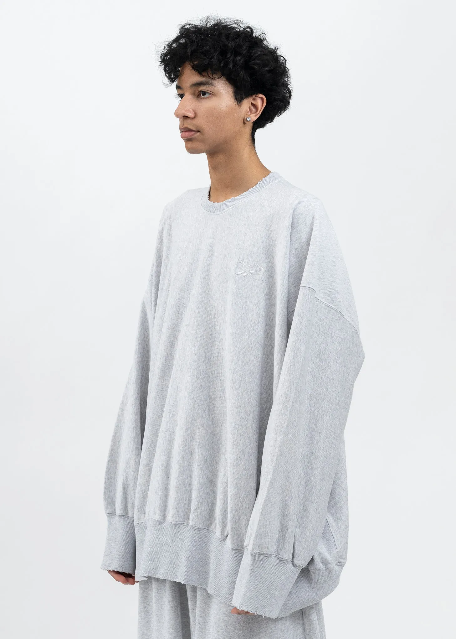 HED MAYNER X Reebok CREWNECK SWEATER GREY MELANGE