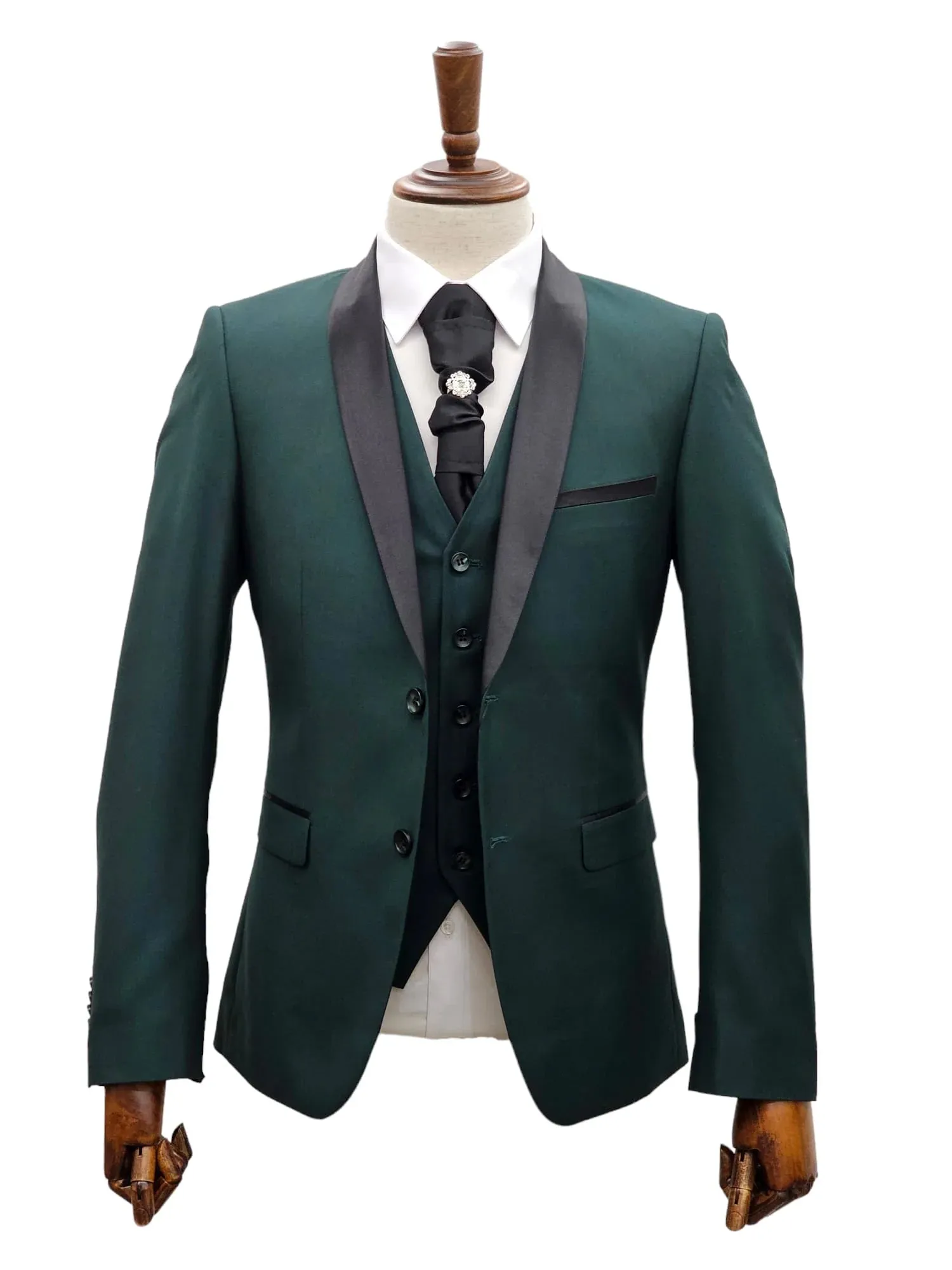 Hunter Green Tuxedo Jacket - Sophisticated Forest Elegance