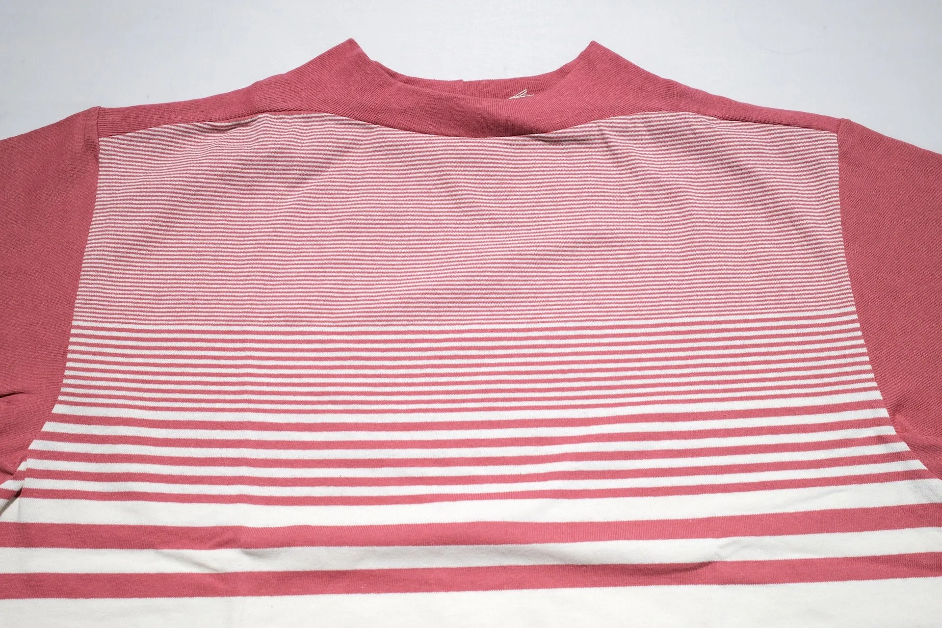 John Gluckow X Warehouse Co. 6oz "Seaside" Loopwheeled Tee (Fade Red X Off white)