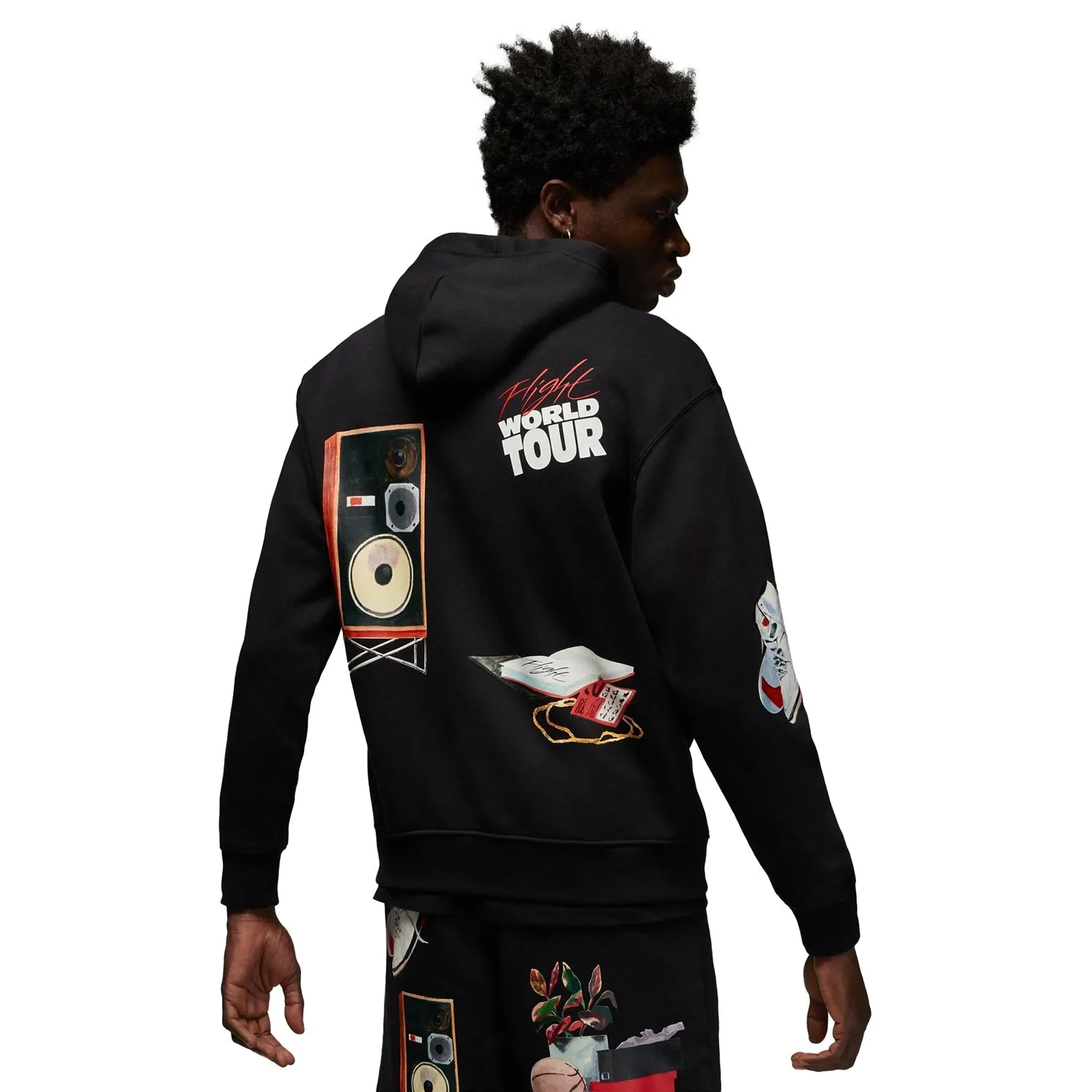 Jordan Artist Series by Jacob Rochester Men's Hoodie Black-Sail-University Red