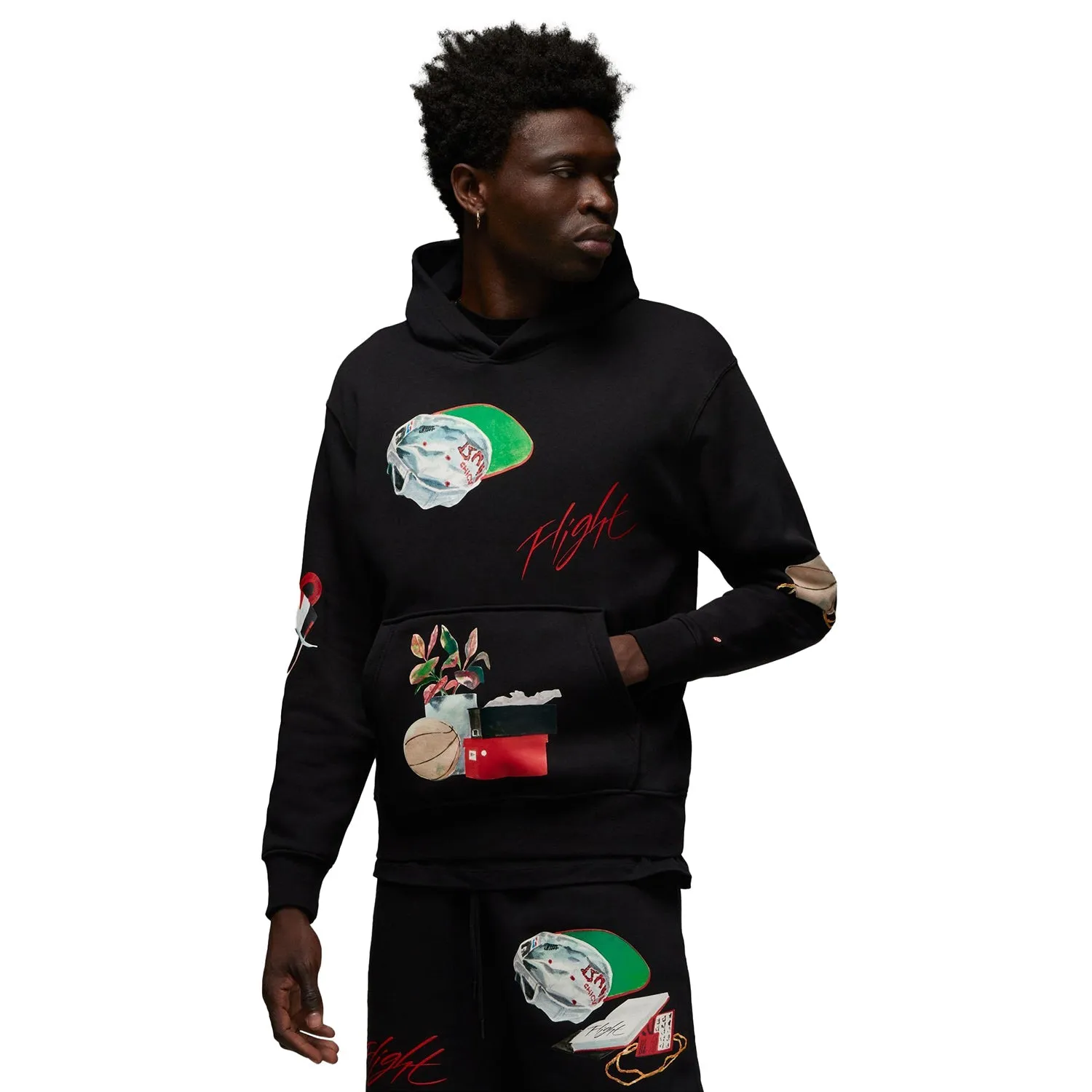 Jordan Artist Series by Jacob Rochester Men's Hoodie Black-Sail-University Red