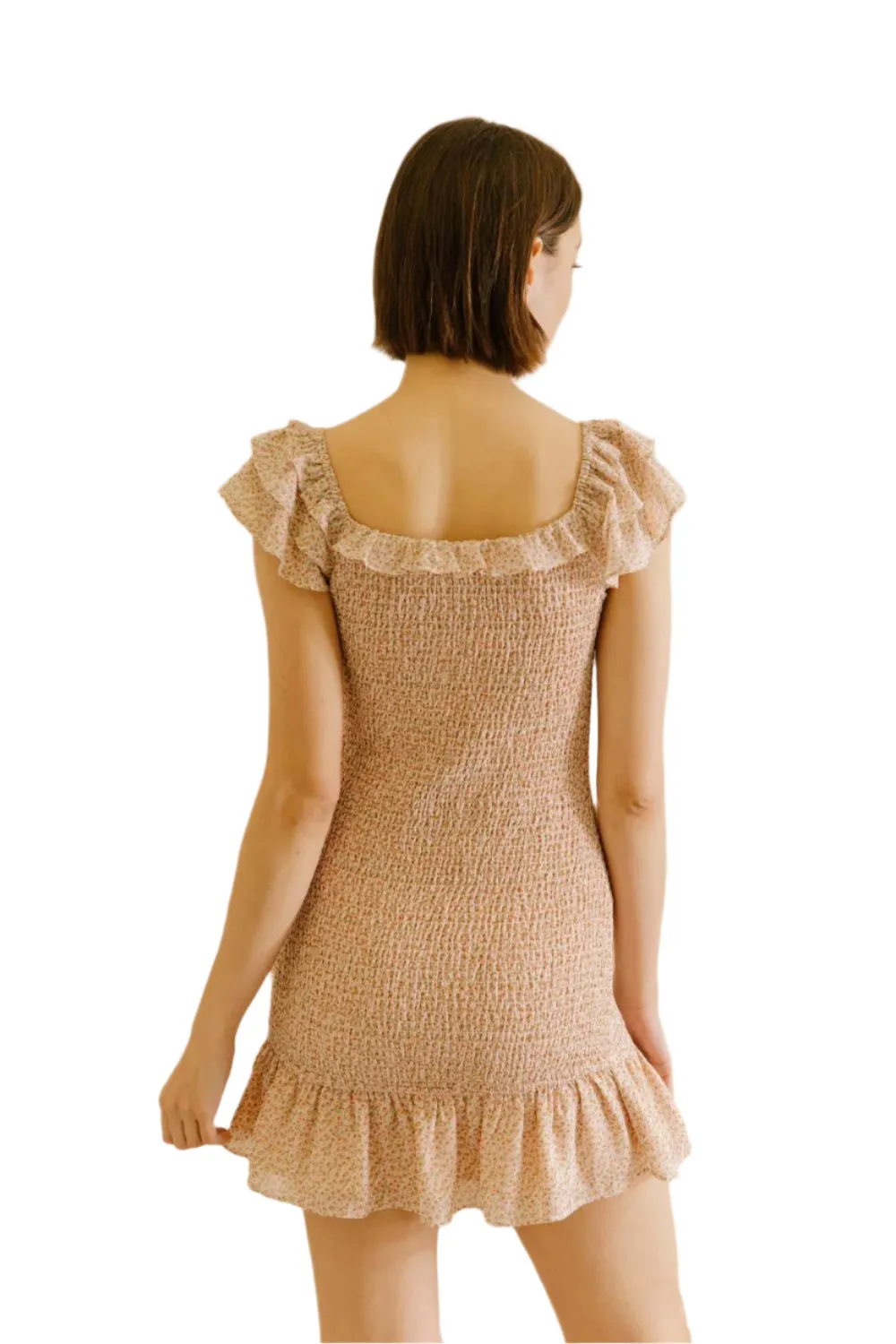 Karly Ditsy Floral Smocked Mini Dress