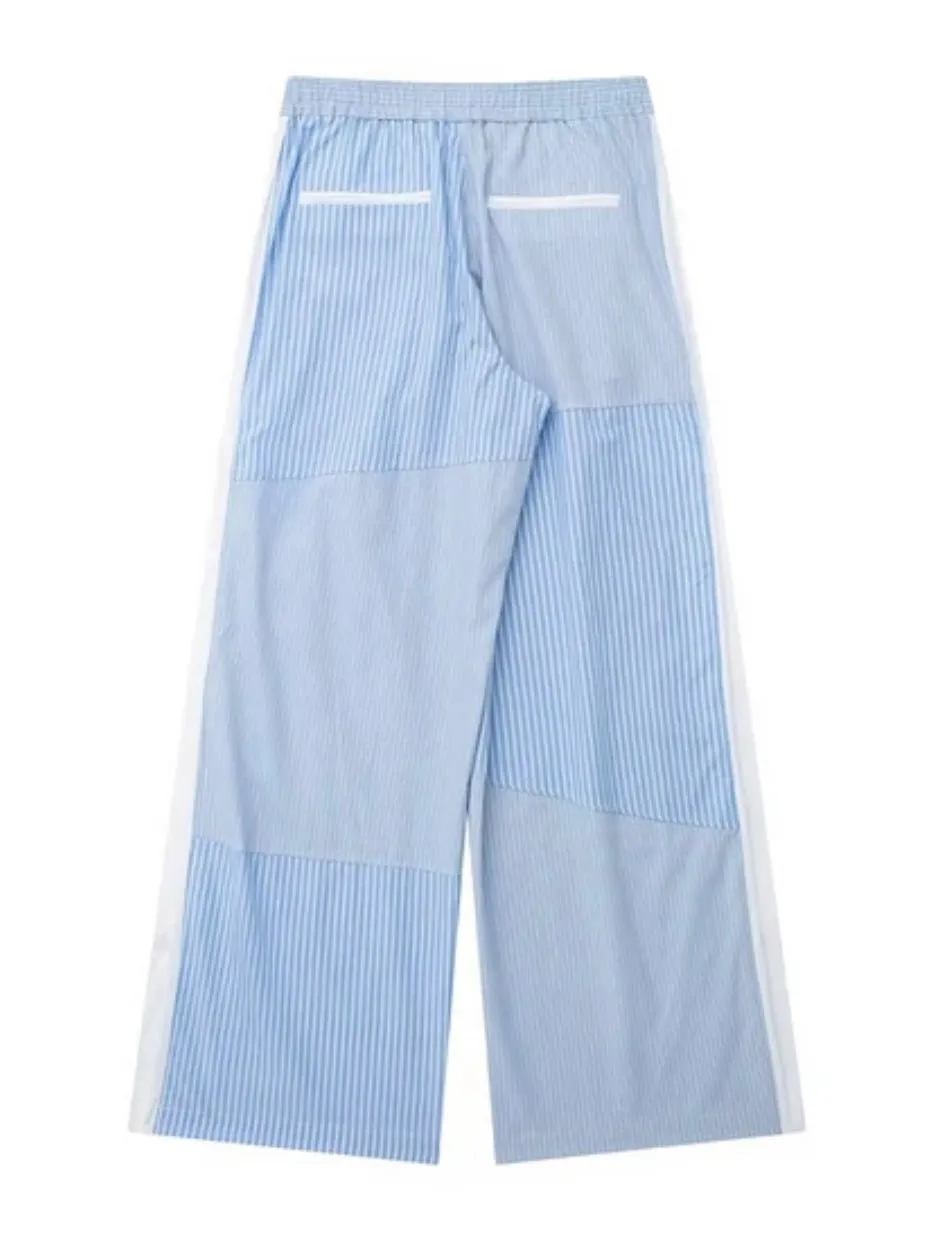 Light blue and white striped set of 2 top and pants