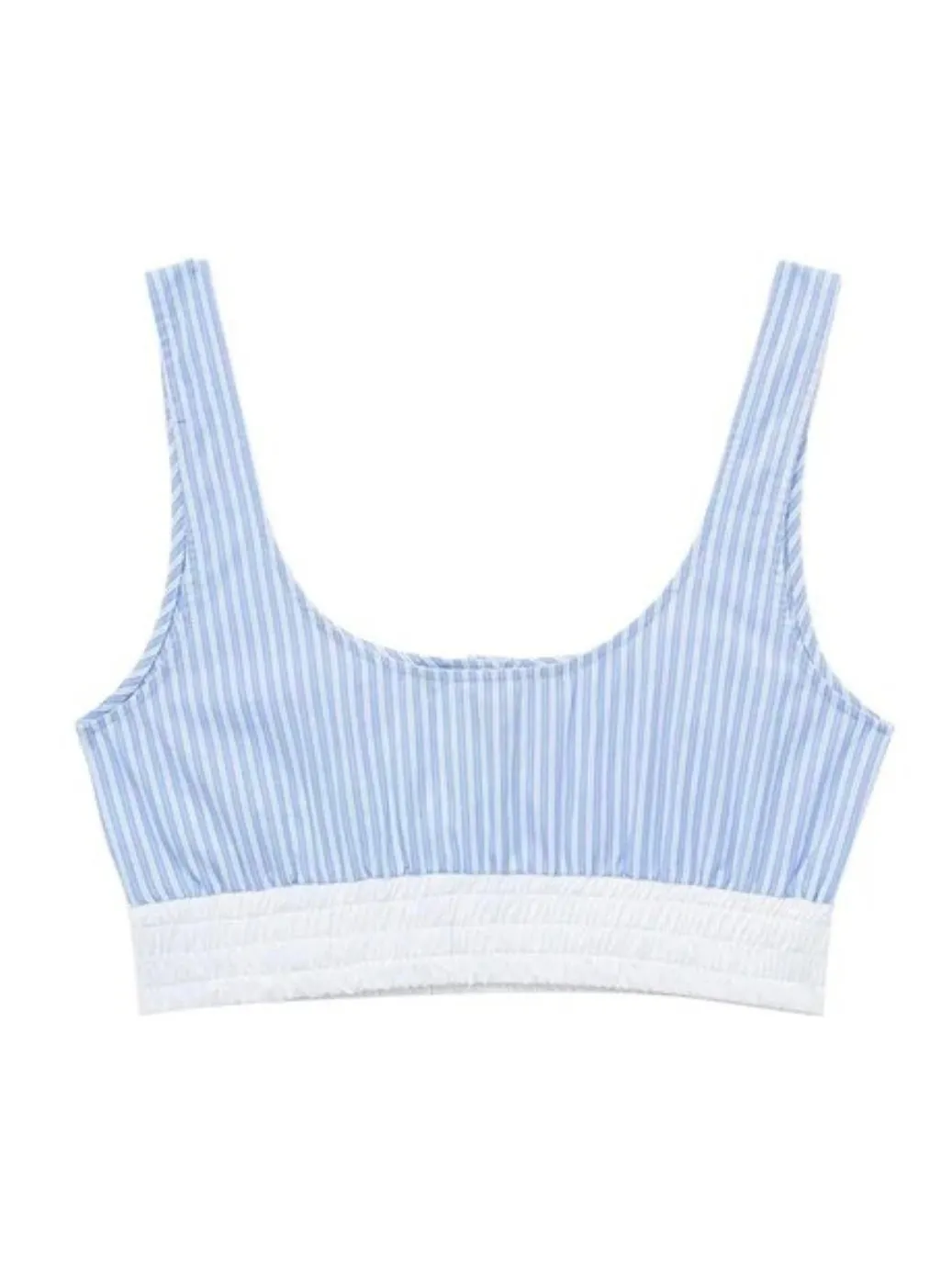 Light blue and white striped set of 2 top and pants
