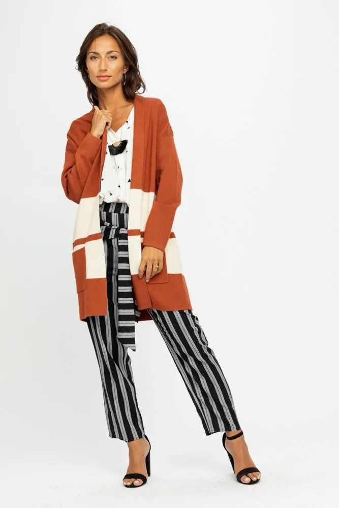 Lilou Knotted Stripe Pants in Black-FINAL SALE